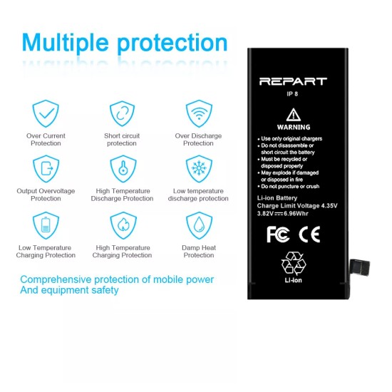 REWA - REPART | Replacement Battery | For iPhone 8