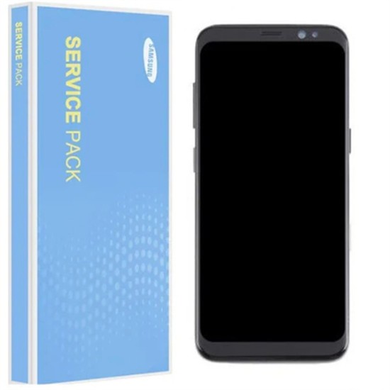 Replacement Service Pack OLED Screen With Frame for Samsung S8 Black