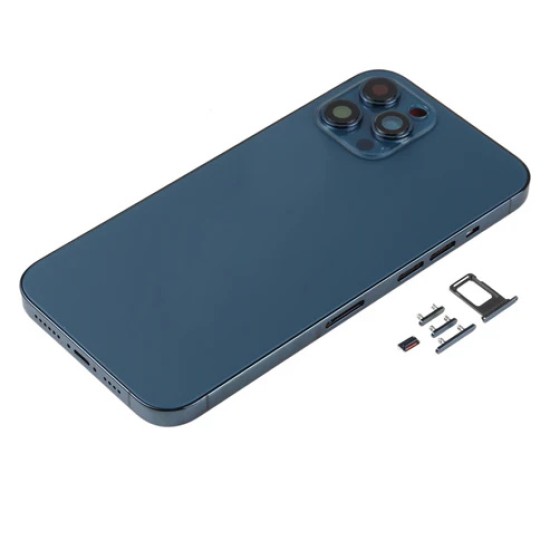 Replacement Original Rear Housing With Parts+Battery Glue For iPhone 12 Pro Max Blue