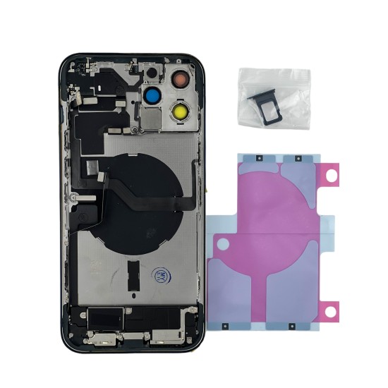 Replacement Original Rear Housing With Parts+Battery Glue For iPhone 12 Pro Max Blue