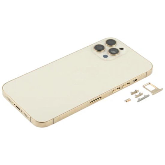 Replacement Original Rear Housing With Parts+Battery Glue For iPhone 12 Pro Max Gold