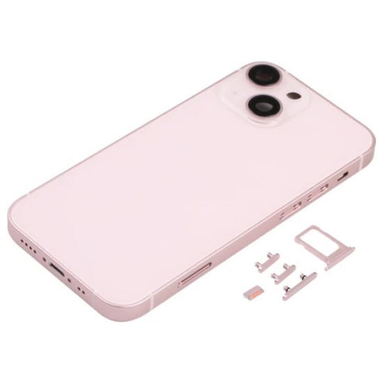 Replacement Original Rear Housing With Parts+Battery Glue For iPhone 13 Mini Pink