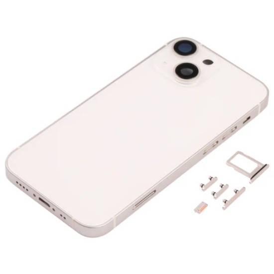 Replacement Original Rear Housing With Parts+Battery Glue For iPhone 13 Mini White Replacement Original Rear Housing With Parts+Battery Glue For iPhone 13 Mini White