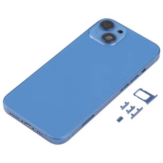 Replacement Original Rear Housing With Parts+Battery Glue For iPhone 13 Blue