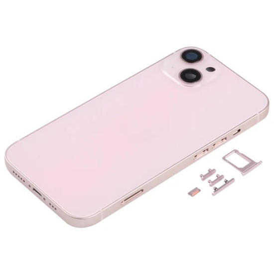 Replacement Original Rear Housing With Parts+Battery Glue For iPhone 13 Pink