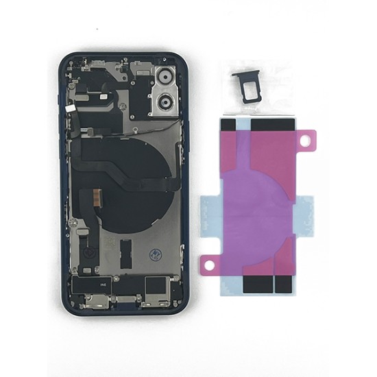 ip 12 Back Housing Assembly- with logo& CE Mark S+ Grade - Blue