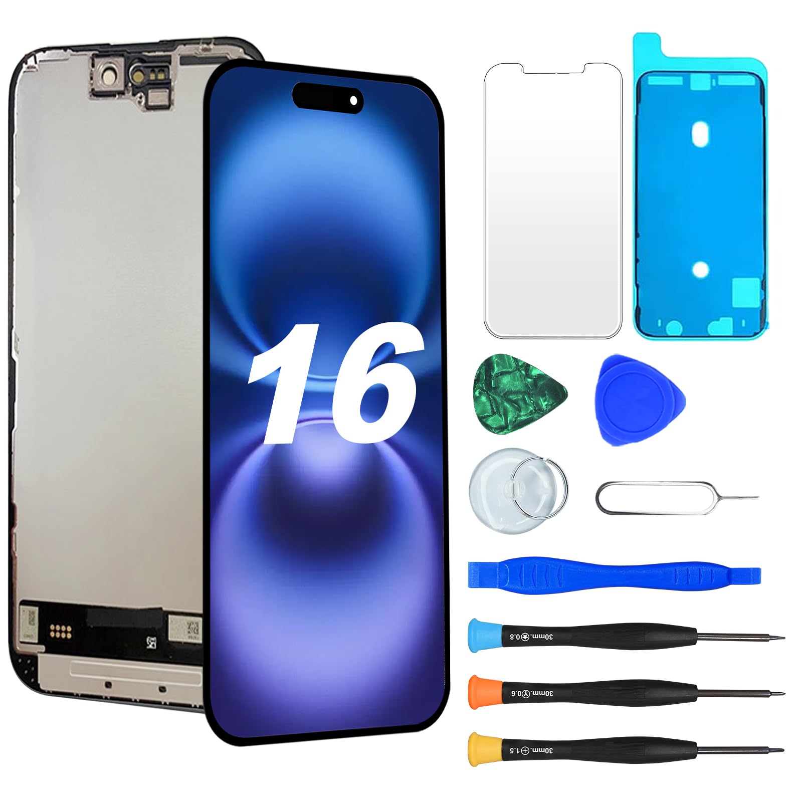 Replacement DD Soft OLED IC Removable for iPhone 16 Black