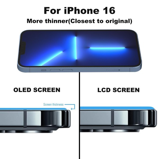 DD | Replacement Soft OLED | For iPhone 16 | IC Removable | Black
