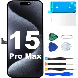 DD | Replacement Soft OLED | For iPhone 15 Pro Max | IC Removable | Black