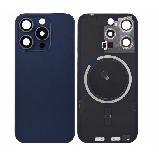 Replacement Back Glass Housing For iPhone 15 Pro Blue Replacement Back Glass Housing For iPhone 15 Pro Blue