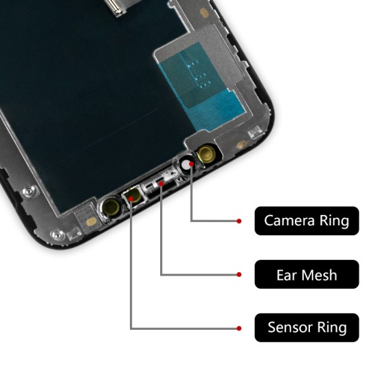 Replacement LCT MP+ Soft OLED Touch Screen for iPhone XS Black