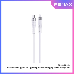 Remax RC-C150 C-L Bintrai Series 30W Fast Charging Data Cable 1.2M White Remax RC-C150 C-L Bintrai Series 30W Fast Charging Data Cable 1.2M White