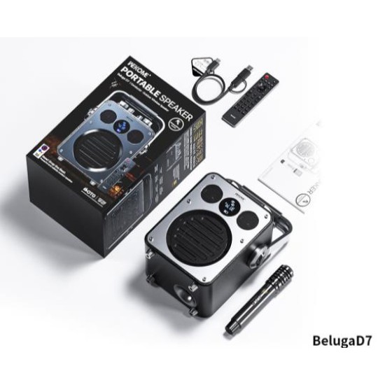 WK D7 Beluga Outdoor Bluetooth Speaker Black WK D7 Beluga Outdoor Bluetooth Speaker Black