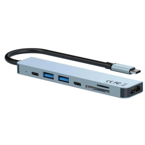 XO HUB008 7in1 Multifunctional Docking Station Tranish