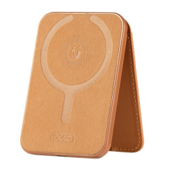 XO LP04 Magnetic CardPouch Holder Anti- Loss Locator Brown