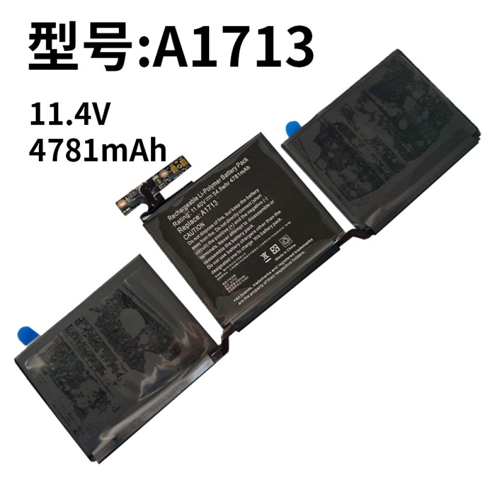 Replacement battery for MacBook A1713, 11.4V, 4700mAh, for the MacBook Air A1708 and A1713