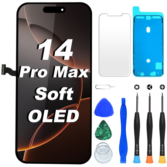 Replacement DD Soft OLED | For iPhone 14 Pro Max | IC Removable | Black
