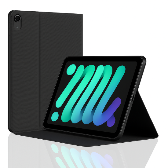 For iPad Mini 6 | Book Series 2 Fold PU Case | Black For iPad Mini 6 | Book Series 2 Fold PU Case | Black