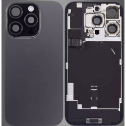 Replacement Back Glass Housing+Original Parts Cable | For iPhone 16 Pro | Black Replacement Back Glass Housing+Original Parts Cable | For iPhone 16 Pro | Black