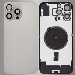 Replacement Back Glass Housing+Original Parts Cable | For iPhone 16 Pro Max Natural Titanium Replacement Back Glass Housing+Original Parts Cable | For iPhone 16 Pro Max Natural Titanium