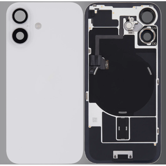 Replacement Back Glass Housing+Original Parts Cable | For iPhone 16 | White Replacement Back Glass Housing+Original Parts Cable | For iPhone 16 | White