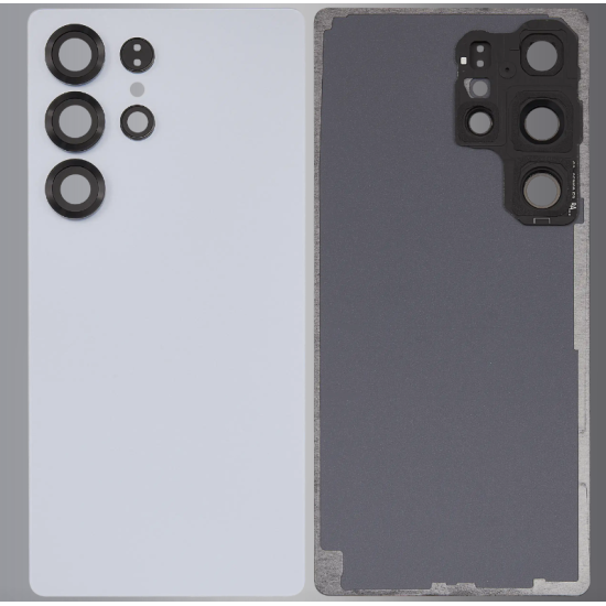 Replacement Back Cover With Camera Frame | For Samsung S25 Ultra | Silver Blue Replacement Back Cover With Camera Frame | For Samsung S25 Ultra | Silver Blue