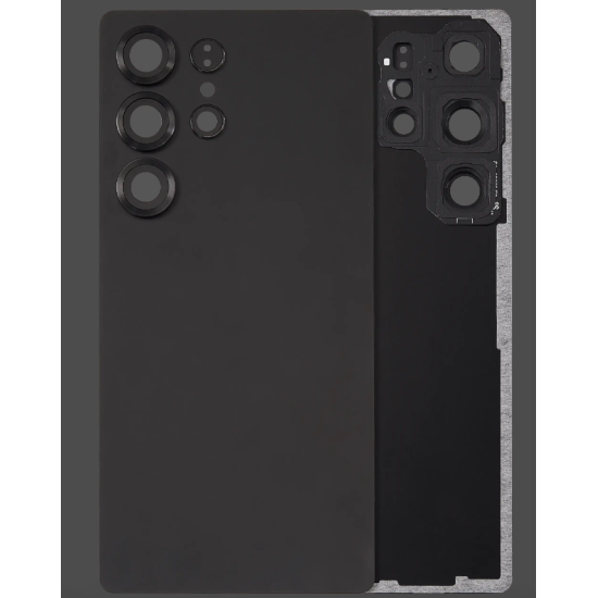 Replacement Back Cover With Camera Frame | For Samsung S25 Ultra | Titanium Black Replacement Back Cover With Camera Frame | For Samsung S25 Ultra | Titanium Black