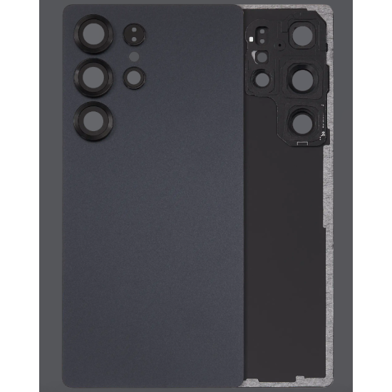 Replacement Back Cover With Camera Frame | For Samsung S25 Ultra Jet | Black Replacement Back Cover With Camera Frame | For Samsung S25 Ultra Jet | Black