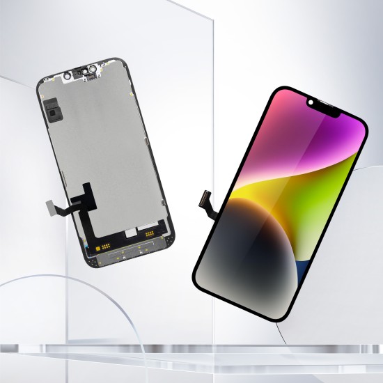 ZY | Replacement COF Incell LCD | For iPhone 14 | With Tempered Glass for iPhone 13/13 Pro/14