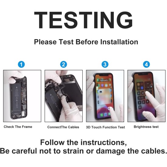 JH | Replacement FHD COF LCD Touch Screen | For iPhone 13 | With Tempered Glass & Tools