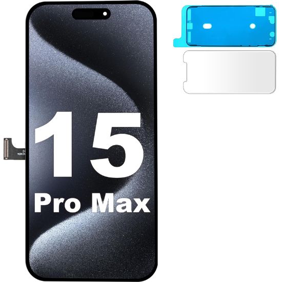 JH | Replacement FHD COF LCD Touch Screen | For iPhone 15 Pro Max | With Tempered Glass