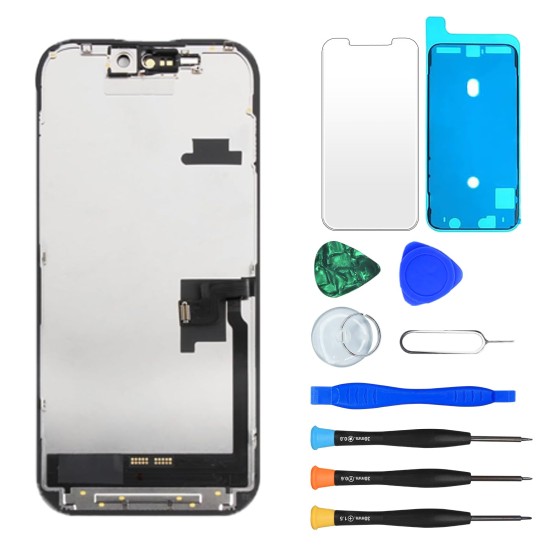 JH | Replacement FHD COF LCD Touch Screen | For iPhone 16 Pro | With Tempered Glass & Tools