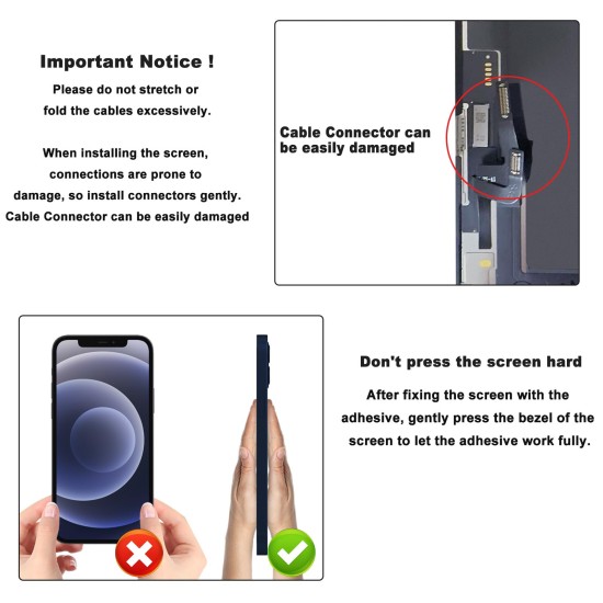JH | Replacement FHD COF LCD Touch Screen | For iPhone 16 Pro | With Tempered Glass & Tools