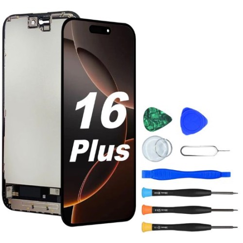 DD soft OLED screen replacement with removable IC and tools for iPhone 16 Plus