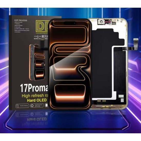 DD | Replacement Touch Screen | Hard OLED | For iPhone 17 Pro Max | Black