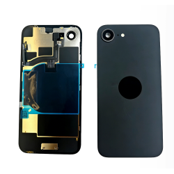 Replacement Back Glass Housing with Original Flex Cable for iPhone 16e | Black Replacement Back Glass Housing with Original Flex Cable for iPhone 16e | Black