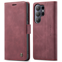 CASEME-013 Magnetic Wallet Card Case for Samsung Galaxy S26 Ultra – Red CASEME-013 Magnetic Wallet Card Case for Samsung Galaxy S26 Ultra – Red