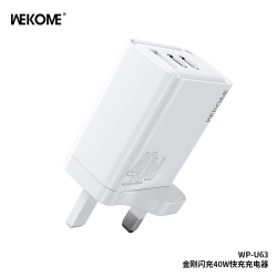 WK | WP-U63 | 40W KINGKONG Fast Charger | White WK | WP-U63 | 40W KINGKONG Fast Charger | White