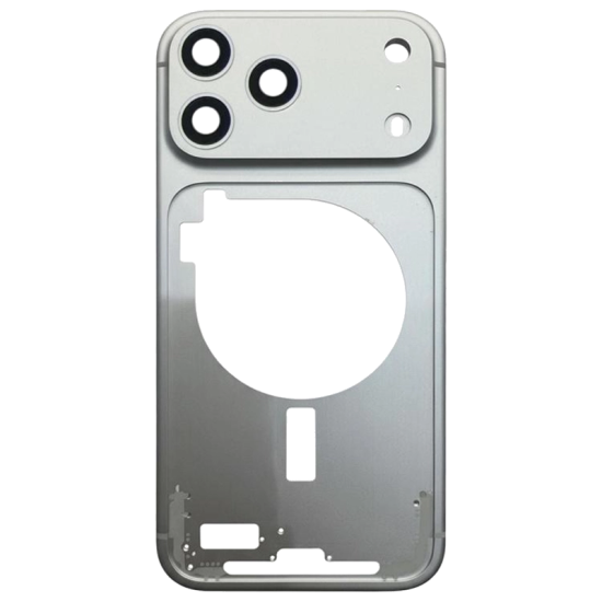iPhone 17 Pro Housing Frame Replacement – Rear Chassis Assembly – Silver iPhone 17 Pro Housing Frame Replacement – Rear Chassis Assembly – Silver