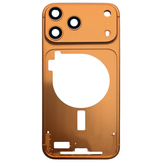 iPhone 17 Pro Housing Frame Replacement – Rear Chassis Assembly – Cosmic Orange iPhone 17 Pro Housing Frame Replacement – Rear Chassis Assembly – Cosmic Orange