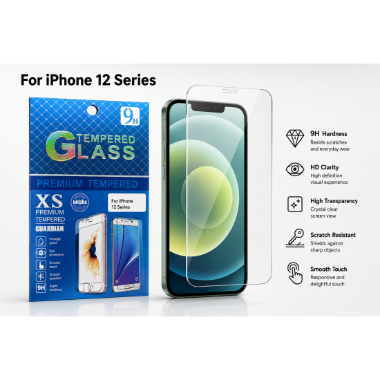Tempered Glass 9H Protector for iPhone 12 Mini Tempered Glass 9H Protector for iPhone 12 Mini