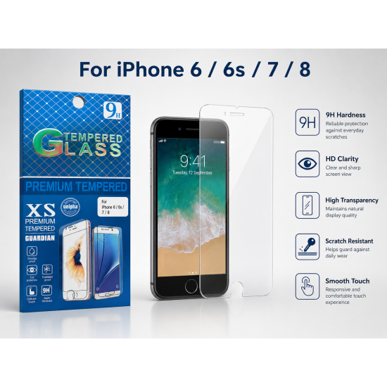 For iPhone 6/7/8 | Tempered Glass Protector | 9H For iPhone 6/7/8 | Tempered Glass Protector | 9H