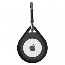 Apple AirTag Silicone Case with Loop Black
