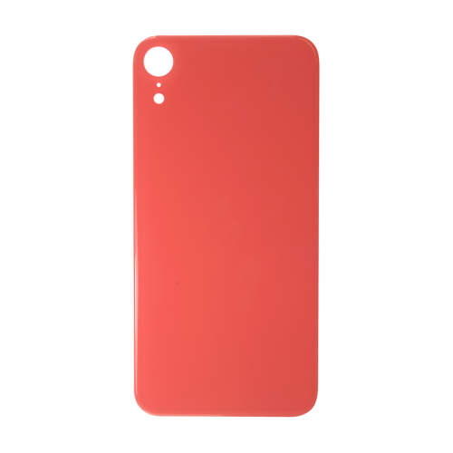 Big Hole-Rear Glass Battery Back Cover Replacement For iPhone XR Coral Red 