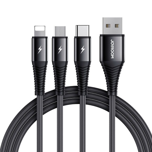 JOYROOM 3 in 1 Multi USB Charger Cable 1.2M Black