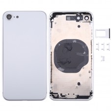 For Apple iPhone 8 Metal Frame Back Chassis Housing Rear Glass Cover Replacement White