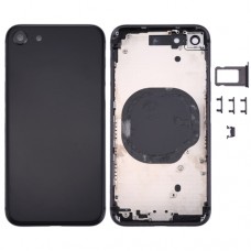 For Apple iPhone 8 Metal Frame Back Chassis Housing Rear Glass Cover Replacement Black 