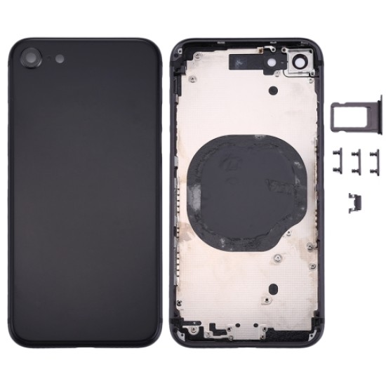 Replacement Back Glass Housing Frame Cover for iPhone 8 Black