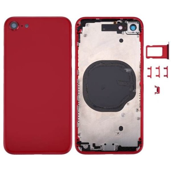 Replacement Back Glass Housing Frame Cover for iPhone 8 Red Replacement Back Glass Housing Frame Cover for iPhone 8 Red