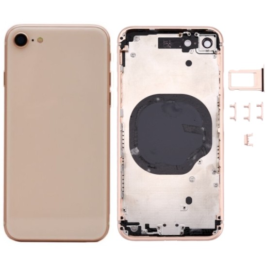 Replacement Back Glass Housing Frame Cover for iPhone 8 Gold Replacement Back Glass Housing Frame Cover for iPhone 8 Gold